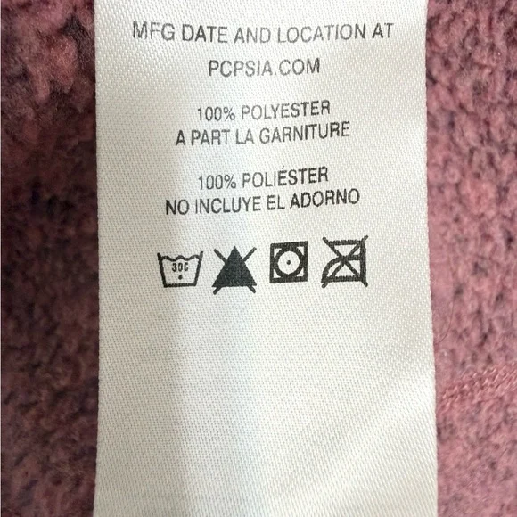 Patagonia Women's burgundy pink Quarter-Zip Fleece size large pullover - Picture 3 of 4